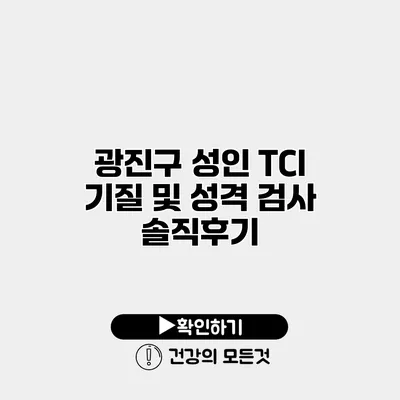 광진구 성인 TCI 기질 및 성격 검사 솔직후기