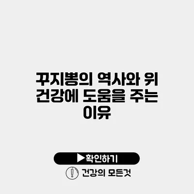 꾸지뽕의 역사와 위 건강에 도움을 주는 이유