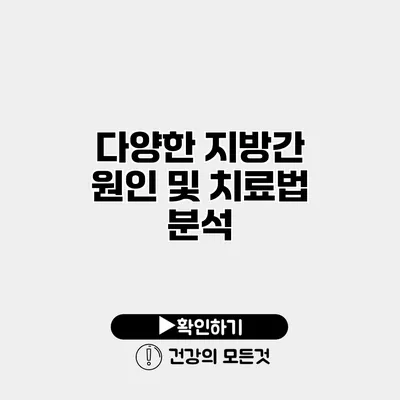 다양한 지방간 원인 및 치료법 분석