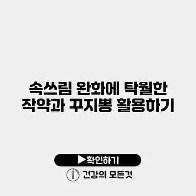 속쓰림 완화에 탁월한 작약과 꾸지뽕 활용하기