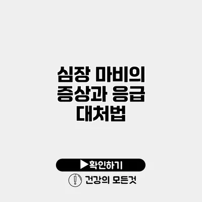 심장 마비의 증상과 응급 대처법