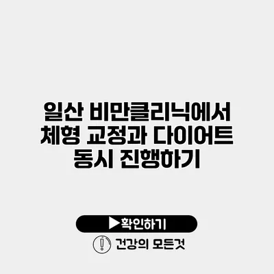 일산 비만클리닉에서 체형 교정과 다이어트 동시 진행하기