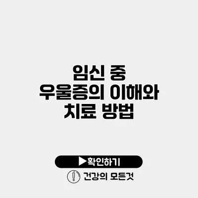 임신 중 우울증의 이해와 치료 방법