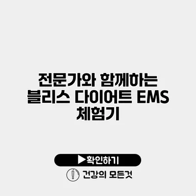 전문가와 함께하는 블리스 다이어트 EMS 체험기