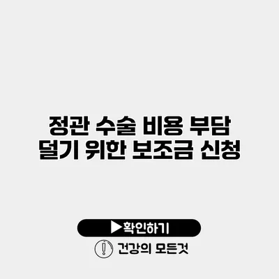 정관 수술 비용 부담 덜기 위한 보조금 신청