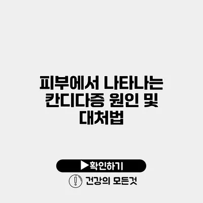 피부에서 나타나는 칸디다증 원인 및 대처법