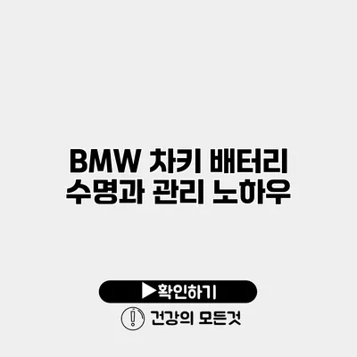BMW 차키 배터리 수명과 관리 노하우