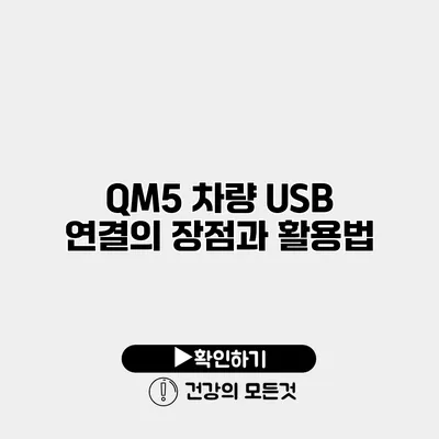 QM5 차량 USB 연결의 장점과 활용법