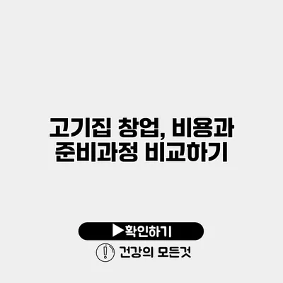 고기집 창업, 비용과 준비과정 비교하기
