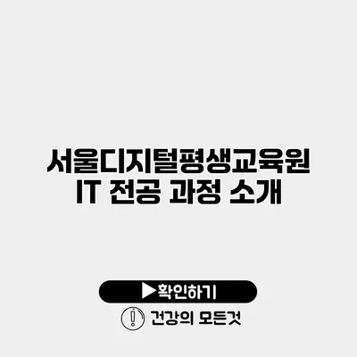 서울디지털평생교육원 IT 전공 과정 소개