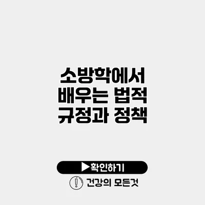 소방학에서 배우는 법적 규정과 정책
